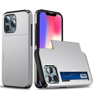 Etui König Design kompatybilne z Apple iPhone 13 Pro plastikowe miękkie etui na telefon - Etui na telefon komórkowy srebrne - Etui i futerały do telefonów - miniaturka - grafika 1