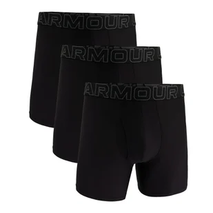 Bokserki męskie Under Armour Perf Tech Mesh Solid 6in 3Pack Black L - Majtki męskie - miniaturka - grafika 1