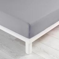 Prześcieradła - Jasnoszare dżerzejowe prześcieradło z gumką 160x200 cm Jersy – douceur d'intérieur - miniaturka - grafika 1