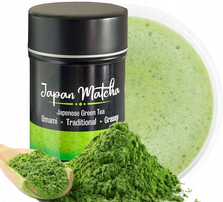Japońska Matcha Premium Metalowa Puszka 100G Shizuoka Tradycyjna