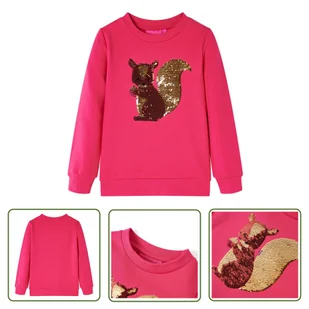 Bluza dziecięca - jaskrawy róż - 92 - Bluza Dla Dziecka - Bluzy dla dziewczynek - miniaturka - grafika 1