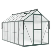 Szklarnie ogrodowe - Szklarnia Ogrodowa Poliwęglan Duża Slide-In 361x183cm Zielona UV - miniaturka - grafika 1