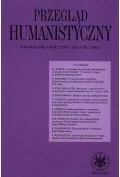 Czasopisma - Przegląd Humanistyczny 2023/2 - miniaturka - grafika 1