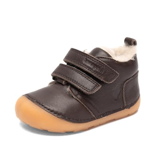Bisgaard Buty dziecięce Carter Lamb First Walker Unisex, ciemnobrązowy, 19 EU
