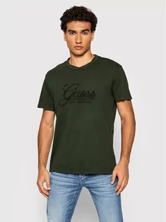 Koszulki męskie - GUESS T-Shirt M1BI26 K8FQ1 Zielony Regular Fit - grafika 1