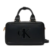 Torebki damskie - Torebka Calvin Klein Bold Ck Bauletto Crossbody LV04F3411G Czarny - miniaturka - grafika 1