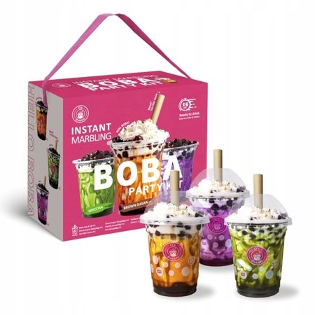 Imprezowy zestaw do boba bubble tea 360g Matcha Brązowy cukier Taro