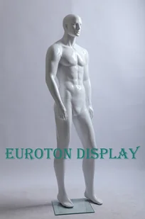 XM11-B biały w błyszczącym lakierze abstrakcyjny manekin mężczyzna - Manekiny wystawowe - miniaturka - grafika 1