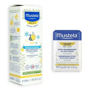 Mustela Bebe-Enfant, krem odżywczy z Cold Cream, 40 ml Duży wybór produktów | Dostawa kurierem DHL za 10.90zł !!!| Szybka wysyłka do 2 dni roboczych! | - Kremy dla dzieci - miniaturka - grafika 3