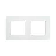 Klawisze i ramki - Polmark Ramka podwójna Tarnów Rosa biała - miniaturka - grafika 1