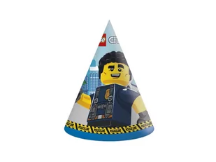 Procos Czapeczki urodzinowe Lego City - 6 szt. 92252 - Urodziny dziecka - miniaturka - grafika 1