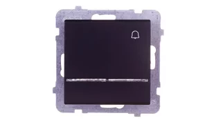 Ospel Sonata czarny łącznik dzwonkowy ŁP-6RS/m/33 ŁP-6RS/m/33 - Wyłączniki światła i elektryczne - miniaturka - grafika 1