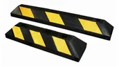 Wyposażenie miejsc publicznych - Kauczukowy ogranicznik parkingowy z żółtym odblaskiem (wym. 550x150x100mm) - miniaturka - grafika 1