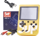 Konsole i gry retro - Kontext Konsola przenośna Game Box 400 gier żółta - miniaturka - grafika 1