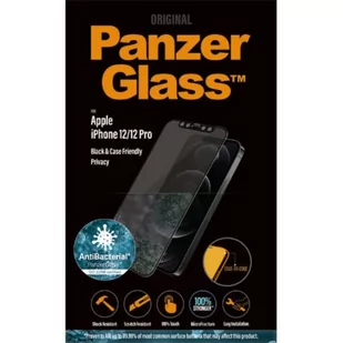 PanzerGlass Szkło ochronne Edge-to-Edge Privacy Antibacterial na Apple iPhone 12/12 Pro P2711) Czarne - Folie ochronne do telefonów - miniaturka - grafika 2