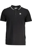 Koszulki męskie - MĘSKA KOSZULKA POLO FILA Z KRÓTKIM RĘKAWEM, CZARNA - miniaturka - grafika 1