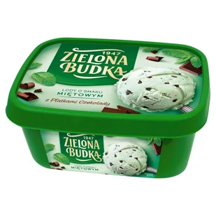 Zielona Budka - Lody o smaku miętowym z płatkami czekolady - Lody i desery lodowe - miniaturka - grafika 1