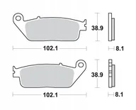 Klocki hamulcowe - Sbs Klocki Hamulcowe Kh142 / Kh226 Maxi Sinter Sinter Kolor Złoty - miniaturka - grafika 1