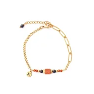 Bransoletki - Bestseller! Bransoletka Dubaj 2.0 Pozłacana stal szlachetna - miniaturka - grafika 1