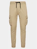 Spodnie męskie - Alpha Industries Joggery Twill 116202 Beżowy Slim Taper Fit - miniaturka - grafika 1