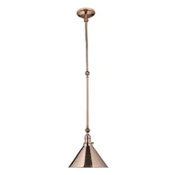 Lampy sufitowe - Elstead Lighting Industrialna LAMPA wisząca PROVENCE PV/SP CPR metalowa OPRAWA zwis loft polerowana miedź - miniaturka - grafika 1