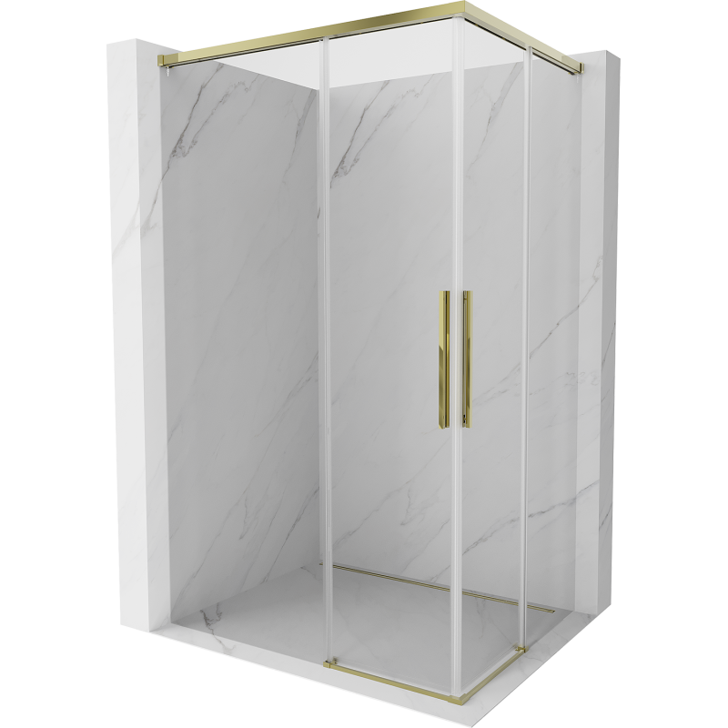 Mexen Rox Duo kabina prysznicowa rozsuwana 95 x 75 cm, transparent, złota - 8C2D-095-075-50-00