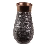 Wazony i flakony - Wazon Z Glinki Ceramicznej Morena 14X14X27 Stalowy + Miedziany - miniaturka - grafika 1