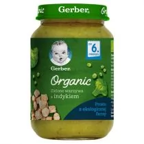 Gerber Nestlé Organic zielone warzywa z indykiem po 6 miesiącu 190 g 1139547 - Dania dla dzieci - miniaturka - grafika 1