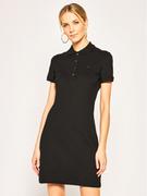 Sukienki - Lacoste Sukienka codzienna EF5473 Czarny Regular Fit - miniaturka - grafika 1