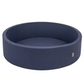 Zabawki do kąpieli - KiddyMoon Suchy basen okrągły granatowy 120x30/BEZkulek Zabawka basen piankowy - miniaturka - grafika 1