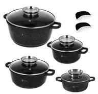 Zestawy garnków i patelni - ZESTAW GARNKÓW Z POWŁOKĄ MARMUROWĄ 8 ELE. BRUNBESTE BB-1987 - miniaturka - grafika 1