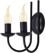 Lampy ścienne - Czarny, podwójny kinkiet w stylu industrialnym K-4973 z serii HARIS  - miniaturka - grafika 1