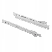 Zawiasy, okucia i inne akcesoria - Prowadnica meblowa rolkowa do szuflad 500 mm biała - miniaturka - grafika 1