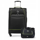 Walizki - PUCCINI Zestaw WALIZEK Podróżnych Komplet Miękkie Średnia + Kuferek 2w1 - miniaturka - grafika 1