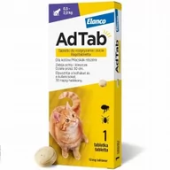 Artykuły przeciw pasożytom - AdTab Tabletki na Kleszcze Pchły 12mg 0.5-2kg Kot - miniaturka - grafika 1