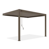 Kratki i pergole - Przyścienna pergola ELEGANCE WALL 3x4 Taupe - Gutroof - miniaturka - grafika 1