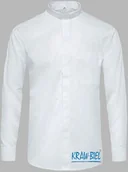 Szaty liturgiczne - Koszula kapłańska z koloratką, długi rękaw - biała - miniaturka - grafika 1