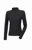 Koszulki jeździeckie - Pikeur Golf damski prążkowany - black - miniaturka - grafika 1