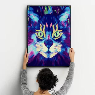 Zestaw do malowania po numerach - Czary kota 50x40 cm - Malowanie po numerach - miniaturka - grafika 1
