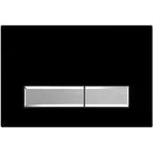 Przyciski spłukujące - Przycisk spłukujący MEXEN Fenix 09, czarno-srebrny matowy - miniaturka - grafika 1