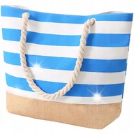 Torebki damskie - Torba Plażowa Bardzo Duża Zapinana Na Zamek Torebka Shopper z Podszewką XXL - miniaturka - grafika 1