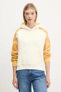 Desigual bluza MANI damska kolor beżowy z kapturem wzorzysta 25WWSK07 - Bluzy damskie - miniaturka - grafika 1