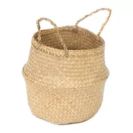 Kosze wiklinowe - Jasny kosz z trawy morskiej Compactor, ⌀ 27 cm - miniaturka - grafika 1