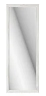 Lustra - Prostokątne lustro ścienne w kolorze białego drewna T2-G51 - miniaturka - grafika 1