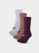 Skarpetki damskie - Skarpetki casual uniseks 4F 4FWSS25USOCU358 (3-pack) - multikolor - miniaturka - grafika 1