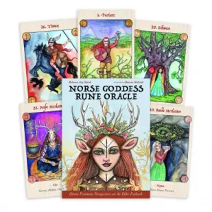 Norse Goddess Rune Oracle, karty do wróżenia - Ezoteryka - miniaturka - grafika 1