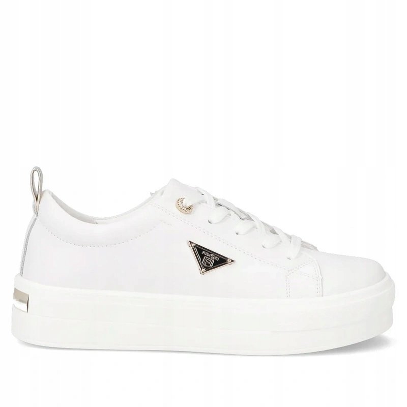Filippo Sneakersy Damskie Skórzane Na Platformie Białe DP3533-26-WH r.37