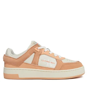 Sneakersy Calvin Klein Jeans Basket Cupsole Low Mix Ml Fad YW0YW01301 Pomarańczowy - Sneakersy damskie - miniaturka - grafika 1