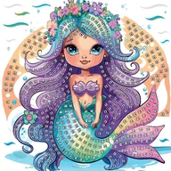 Zabawki kreatywne - Mozaika piankowa Syrenka Fun&Joy - miniaturka - grafika 1