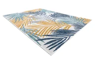 Dywany - Dywan SZNURKOWY SIZAL COOPER Liście Palmy, tropikalny 22258 ecru / granat wielokolorowy 160x220 cm - miniaturka - grafika 1